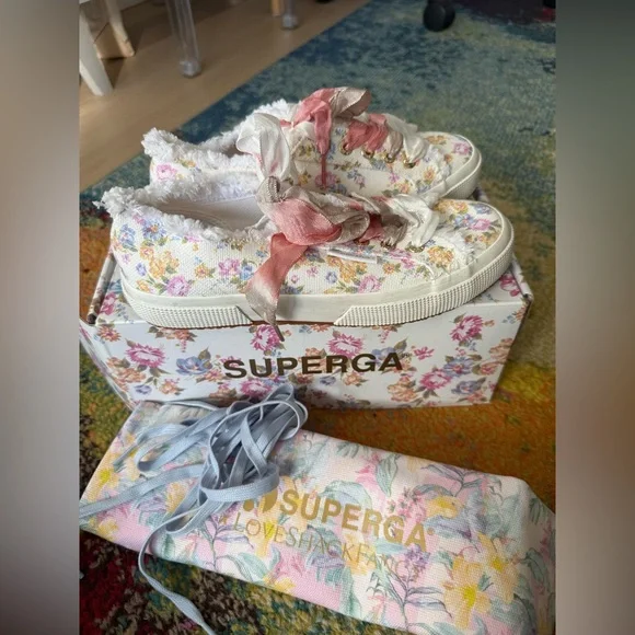 NWT love shack fancy x superga sneakers - Picture 7 of 11